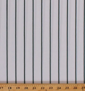 Pinstripe White and Green Athletic Jersey Knit Fabric by the Yard D331.20 - Picture 1 of 1