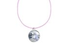 Unicorn codec9 DOME on a 18" Pink Cord Necklace Jewellery Gift Handmade