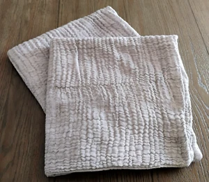 Juego de 2 fundas de almohada Pottery Barn Euro mezcla de lino gris - Imagen 1 de 11