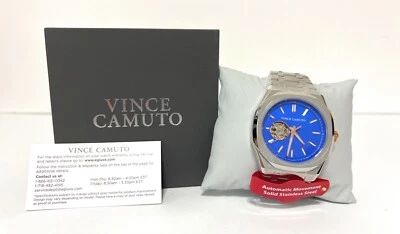 Vince Camuto Men’s Stainless Steel Automatic Watch VC1156BLSV / NWT - Image 1 of 4
