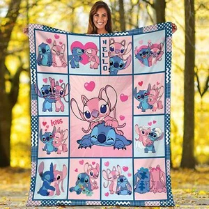Stitch Angel Blanket Stitch Angel Fleece Blanket Stitch And Angel Birthday - Picture 1 of 4