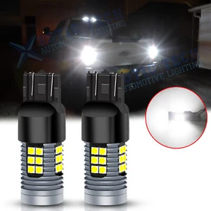 7443 White Strobe LED Reverse Light Bulb For Ford F-250 F-350 Super Duty 2017-19 - Picture 1 of 12