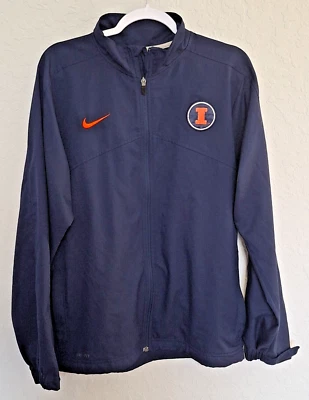 Nike Dri Fit Illinois Fighting Illini Full Zip Jacket Small Swoosh Logo Drifit - Image 1 of 4