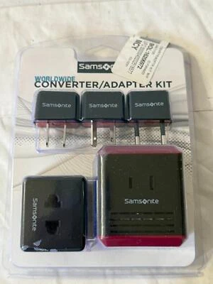 Samsonite Worldwide Converter/Adapter Kit With Pouch 2017 #49304-1073 Black Red  - Image 1 of 4
