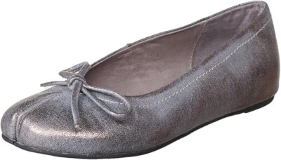 Zapatos planos de ballet de cuero gris metálico Antelope 105 talla 10-10,5 M EU 41 para mujer Foto 1 de 4