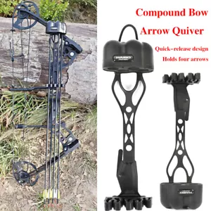 Archery Compound Bow Arrow Quiver Quick Release Holder Nylon Arrow Bolts Target - Picture 1 of 14
