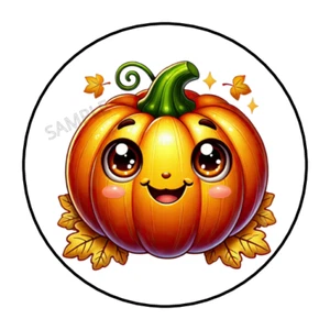 30 Halloween Lindo Calabaza Jack O Linterna Sobre Sellos Pegatinas Etiquetas Etiquetas Etiquetas - Imagen 1 de 2
