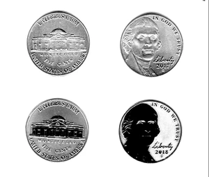 2017 S Enhanced ~2018 S Reverse Jefferson Nickel Proof From Proof Sets - Picture 1 of 3