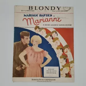 Movie Sheet Music 1929 Marianne Blondy - Picture 1 of 10