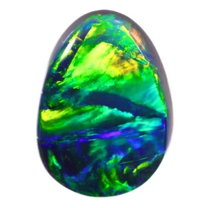 1.81ct Natural Black Opal – Teardrop Gold Green Blue - Picture 1 of 8