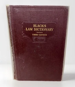 Black's Law Dictionary dritte Ausgabe 1933 West Publishing Co. CT - Bild 1 von 11