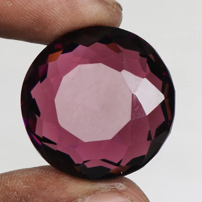 AAA+ Purple Amethyst 17.30 Ct. Round Faceted Cut Loose Gemstone Gift for Ring - Image 1 of 4