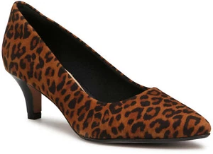 Clarks Linvale Jerica Brown Interest Leather Ladies Court Shoes UK 5.5 EUR 39