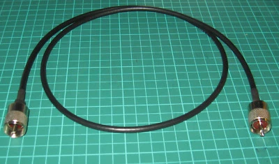 MCR COMMUNICATIONS 1 METER PATCH LEAD RG58 COAX PL259 brown QUALITY PLUGS