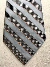 JOHN BARTLETT MENS TIE SKY BLUE WITH ORANGE AND BROWN 3.75 X 61