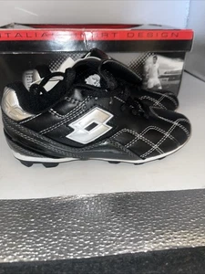 Lotto Kinder Größe 12 schwarz & silber Fußballschuhe - Bild 1 von 9