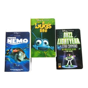 Lot of 3 Disney Pixar VHS Movies – Finding Nemo, A Bug’s Life, Buzz Lightyear - Picture 1 of 7