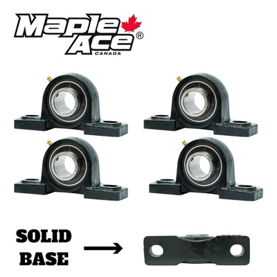 Cojinete de bloque de almohada UCP202-10 diámetro de 5/8", 2 pernos, autoalineable, base sólida cantidad 4 Foto 1 de 4