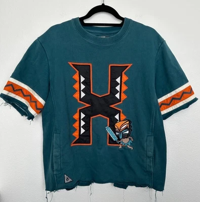 10 Moletom Deep Victory The Warriors em azul-petróleo cropped gola redonda bolsos grandes - Imagem 1 de 4