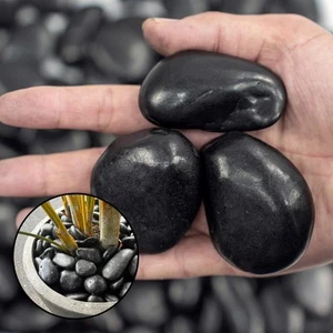 Grandi rocce di fiume lucide 38 libbre pietra decorativa da giardino per paesaggio - Foto 1 di 11