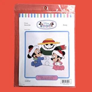 DISNEY BABIES COUNTED CROSS STITCH KIT: FROSTY CHRISTMAS SL - Picture 1 of 2