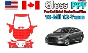 PPF Paint Protection Film For Hyundai Elantra SEL-Value Edition-SE-Eco 2019-2020 - Picture 1 of 12