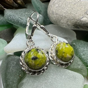 Petite Connemara Marble Ireland Earrings - Picture 1 of 7