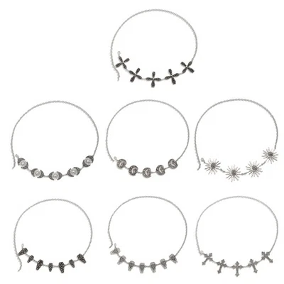 Punk Embossed Waist Chain Belt Lustrous Party Dress Chain Hip Waist Jewelry - Image 1 of 4