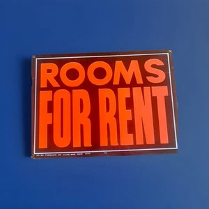 {50% OFF 2+} ROOMS FOR RENT 10 X 14 ALUMINUM DAY-GLO SIGNS - Picture 1 of 1