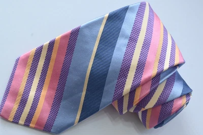 IKE BEHAR Нью-Йорк синий шелк мужской галстук W: 3 3/4» на L:60» - Изображение 1 из 3