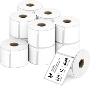 Direct Thermal Labels for DYMO 30323 & Compatible Printers (12 Rolls, 220/roll) - Picture 1 of 11