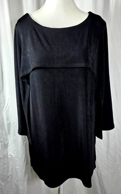 Camiseta sin mangas Chicos Travelers para mujer talla 2 grande negra mangas con capa Foto 1 de 4