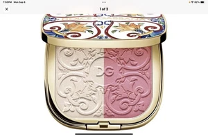 Dolce & Gabbana Illuminating Powder Duo Blush Solar Glow 1 Sweet Pink New In Box - Picture 1 of 3