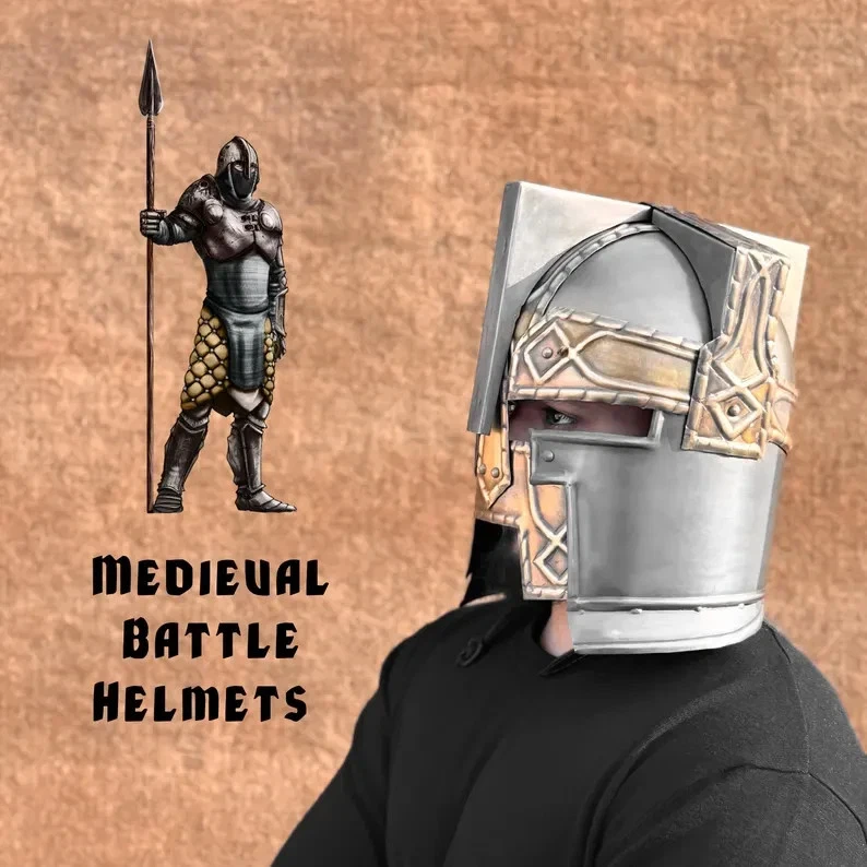 Стальной карликовый шлем Moria — идеальный рождественский подарок для косплея, ролевой игры, коллекционирования - Изображение 1 из 4