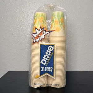 Vintage Dixie Livingware kalte Tassen 89-7 Unzen Narzissen Floral Vintage RAR 1982 - Bild 1 von 16