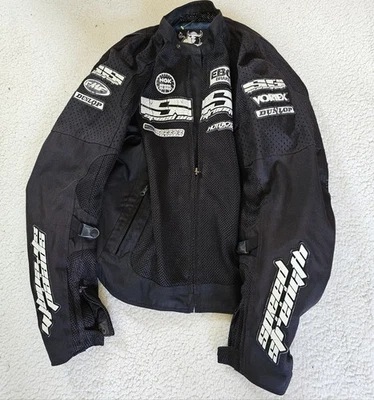 Speed and Strength Jacket Men L Black Armored Padded Motorcycle Biker Street - Image 1 of 4