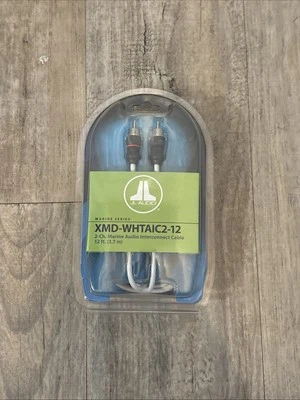 JL Audio Marine XMD-WHTAIC2-12 12ft 2-Channel RCA Interconnect Cable NEW - Image 1 of 2