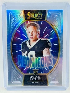 2024 Panini Select Spencer Rattler RC Neon Icons Silver #20 - Picture 1 of 2