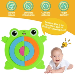 18Pcs Montessori Puzzle Toys for Kids Cute Colorful Frog Jigsaw Shape with stNUF - Picture 1 of 11
