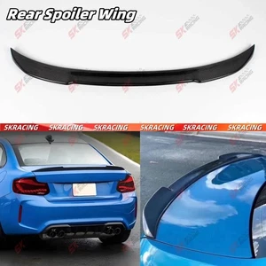 Carbon Fiber/Gloss Black Rear Spoiler Wing For BMW 2 Series F22 Coupe 2014-2021 - Picture 1 of 28