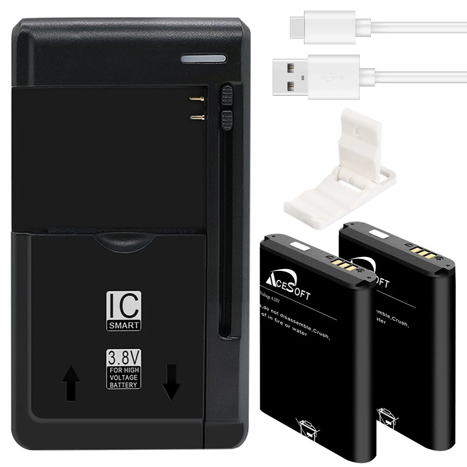 Large Power 2x 1900mAh Battery Wall Charger Cable f Kyocera DuraXA Equip E4831 Foto 1 de 1