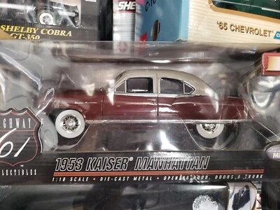 Highway 61 1953 Kaiser Manhattan Ivory Two Tone used in box 1:18 scale diecast  - Image 1 of 2
