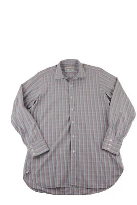 CAMISA VINTAGE TURNBULL & ASSER ROJA Y AZUL CUADROS ALGODÓN REGULAR FIT 15 1/2 39 cm Foto 1 de 4