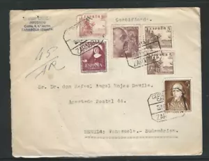 Spain: 1953; 1 registered Mutualidad de Correos in back, 1 air mail EBES020 - Picture 1 of 4
