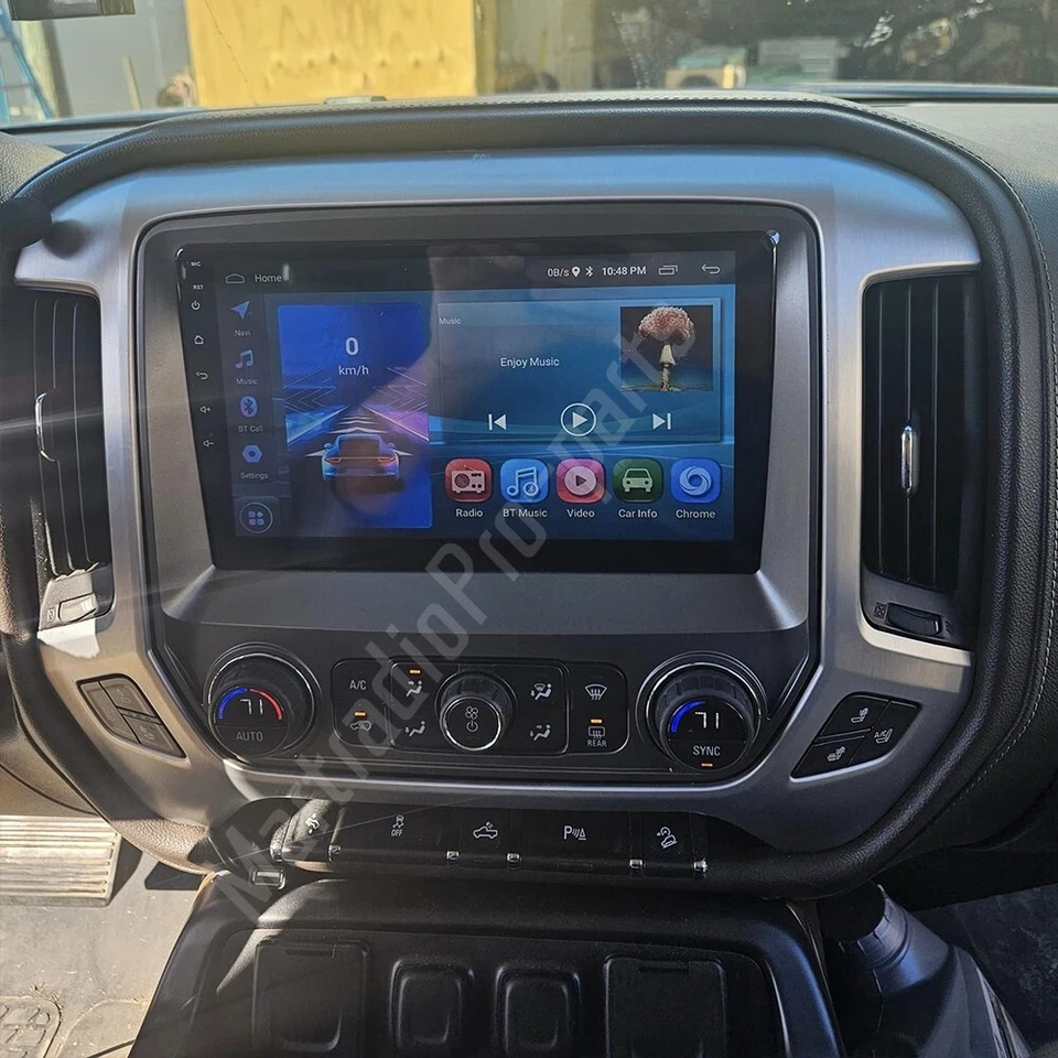 For 2014 2015 2016 Chevrolet Silverado 1500 Apple Carplay Radio Android 13 GPS - Image 1 of 4