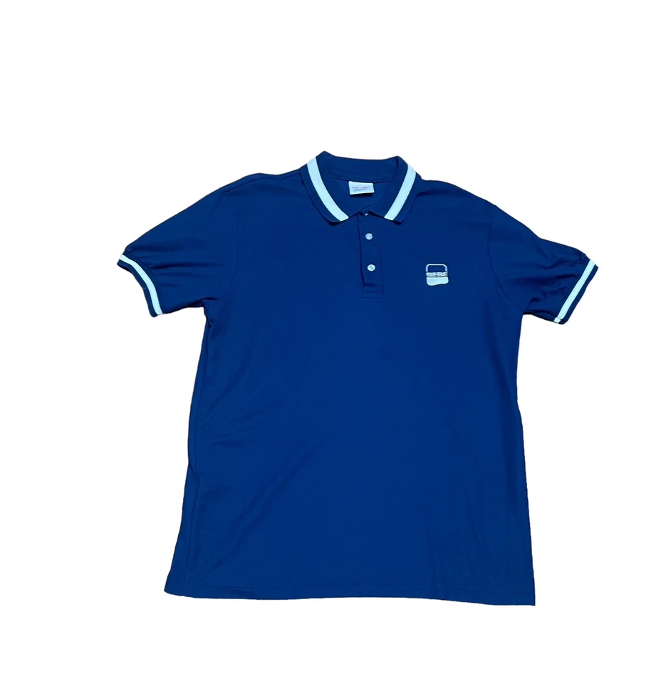 De Colección Para Hombre Hartwell Sports Siebe Azul Polo Manga Corta Talla Grande Pullover Foto 1 de 4
