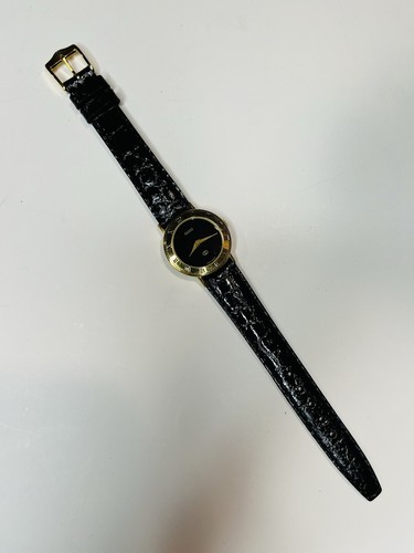 Orologio Gucci Vintage Autentico Placcato Oro 3000L Vera Pelle Quarzo Svizzero