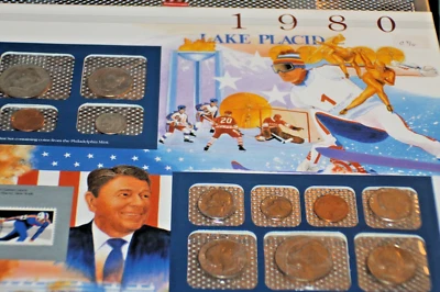 1980 P/D 13 Coins Uncirculated Mint Set Postal Commemorative Society Coins/Stamp - Image 1 of 4