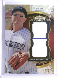 2013 Topps Triple Threads Unity Troy Tulowitzki Jersey #D04/27 #TTUJRTT2