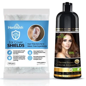 Colores de cabello en minutos - 500 ml - Color de cabello 3 en 1 + Cubierta de oreja marrón castaño - Imagen 1 de 9
